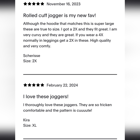 NWT Xssential Oversized Rolled Cuff Jogger XXL - Picture 11 of 12